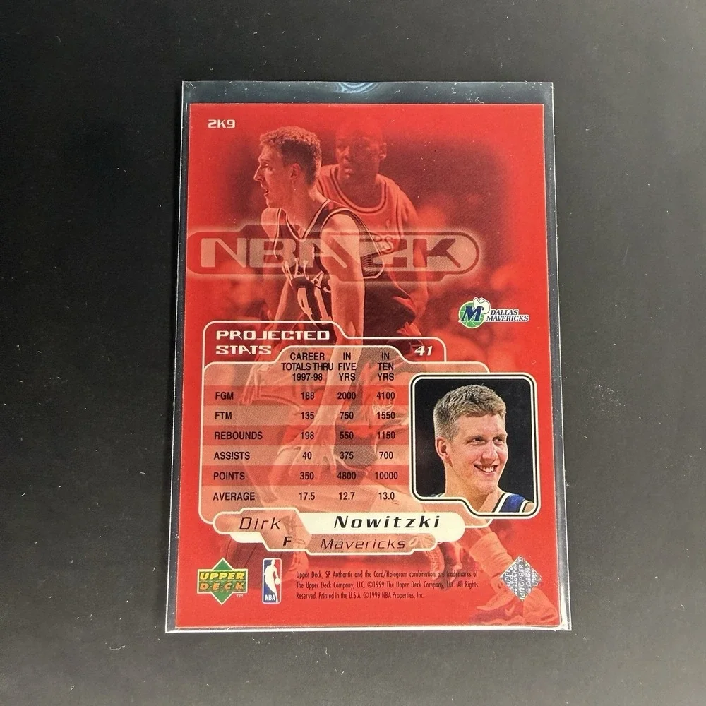 Dirk‎ Nowitzki 1998 SP Authentic NBA 2K #2K9 Rookie RC Mavericks